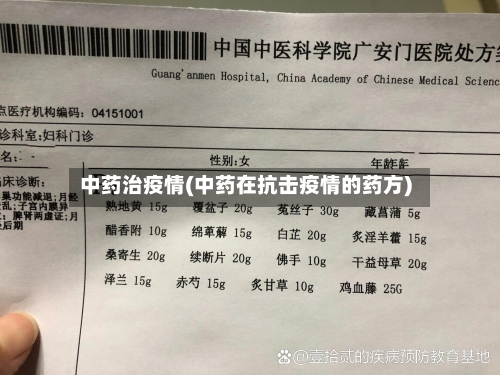 中药治疫情(中药在抗击疫情的药方)