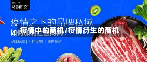 疫情中的商机/疫情衍生的商机