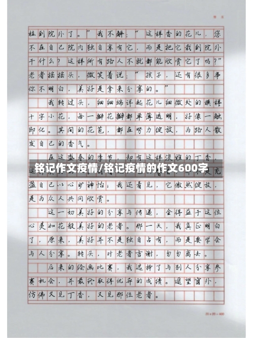 铭记作文疫情/铭记疫情的作文600字-第2张图片