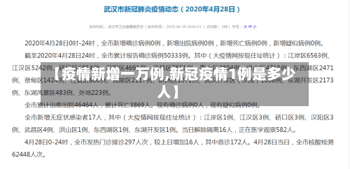 【疫情新增一万例,新冠疫情1例是多少人】-第3张图片