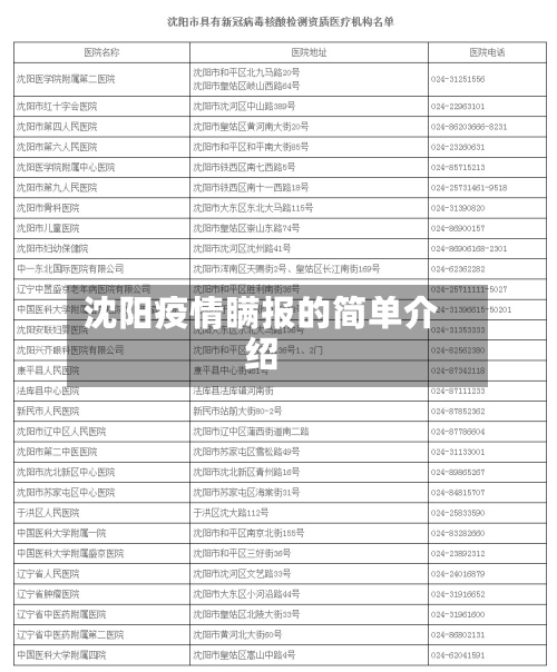 沈阳疫情瞒报的简单介绍